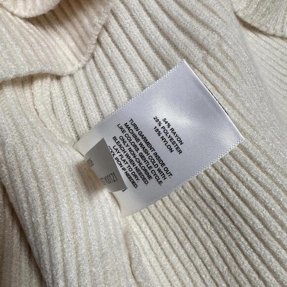 Express White Ribbed Sweater - Picture 11 of 11